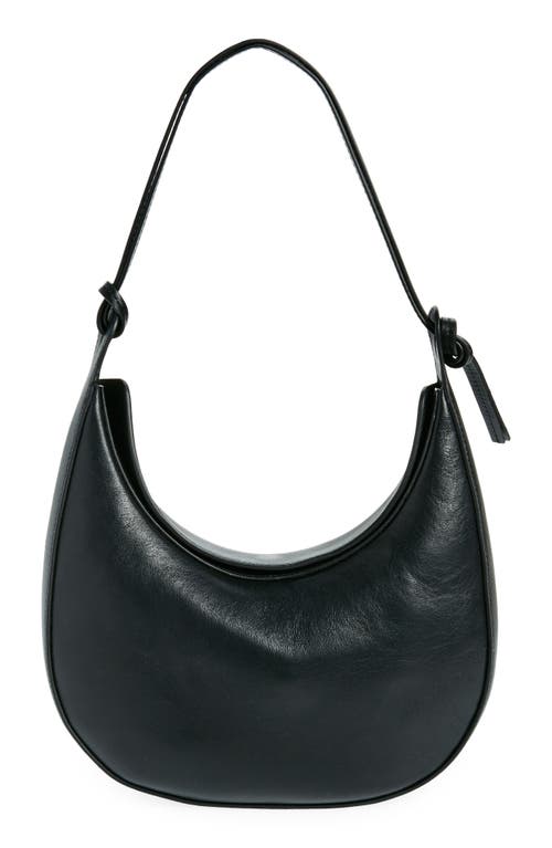 Medium Rosetta Shoulder Bag in Black Leather