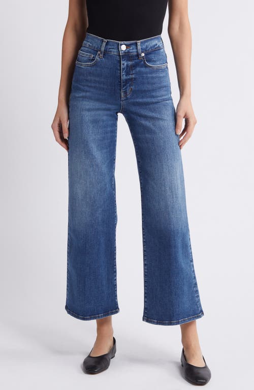 Shop Frame Le Pixie Slim Palazzo Wide Leg Jeans In Mermaid