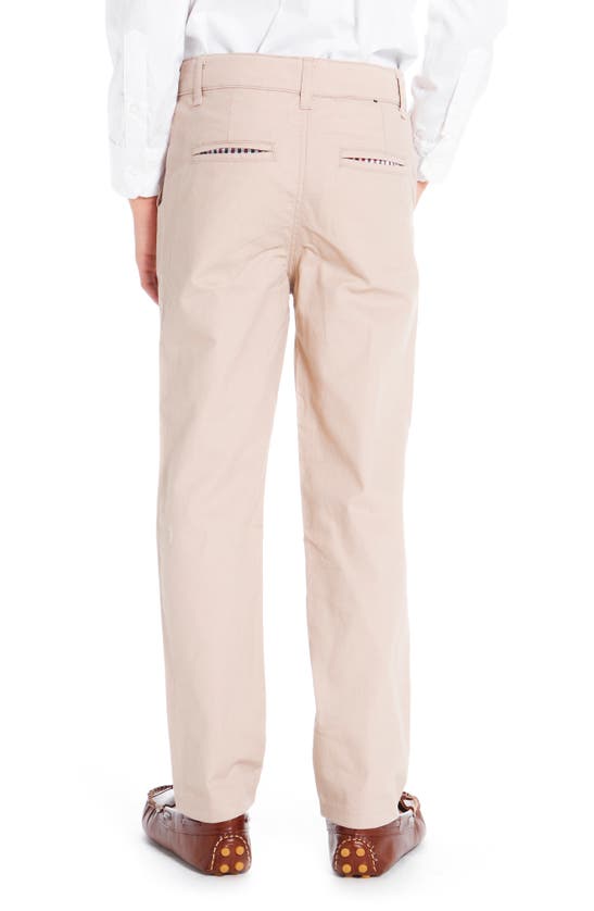 Andy & Evan Stretch Twill Trousers In Medium Beige
