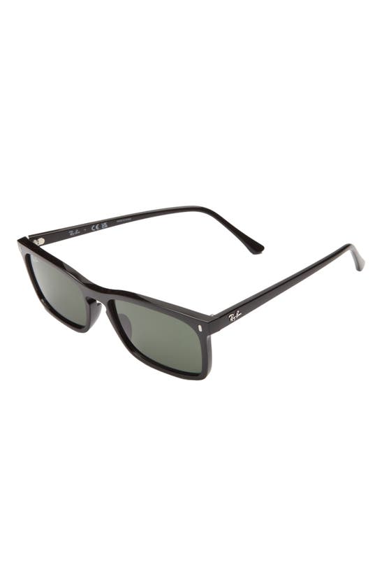 Ray Ban 56mm Rectangular Sunglasses In Black