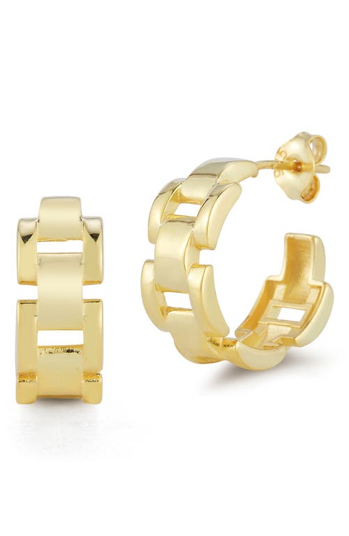 Shop Chloe & Madison Chloe And Madison Chain Link Hoop Earrings In Gold