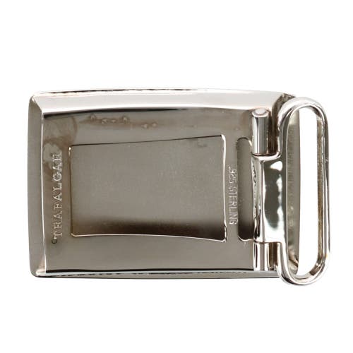 Trafalgar 30mm Rhodium Over Solid Sterling Silver Compression Belt Buckle In Silver