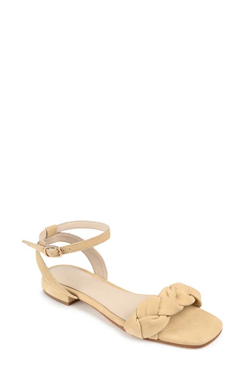 Sellma Braided Ankle Strap Sandal in Tan