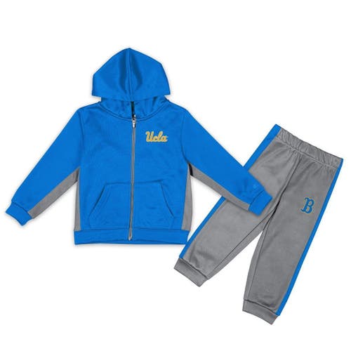 Toddler Colosseum Blue/Gray UCLA Bruins Shark Full-Zip Hoodie Jacket & Pants Set