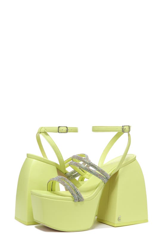 Shop Circus By Sam Edelman Circus Ny By Sam Edelman Mila Jewel Ankle Strap Platform Sandal In Sunny Lime