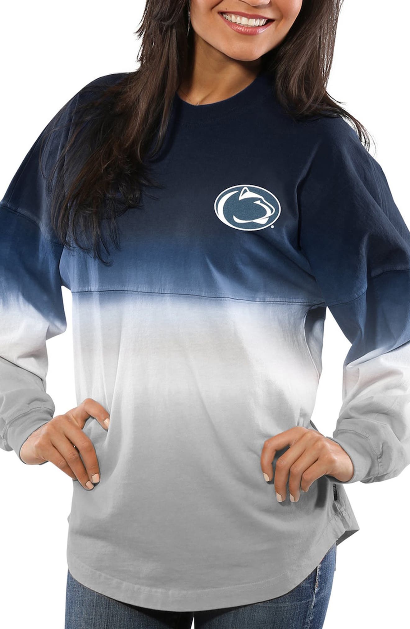 ombre long sleeve shirt women's