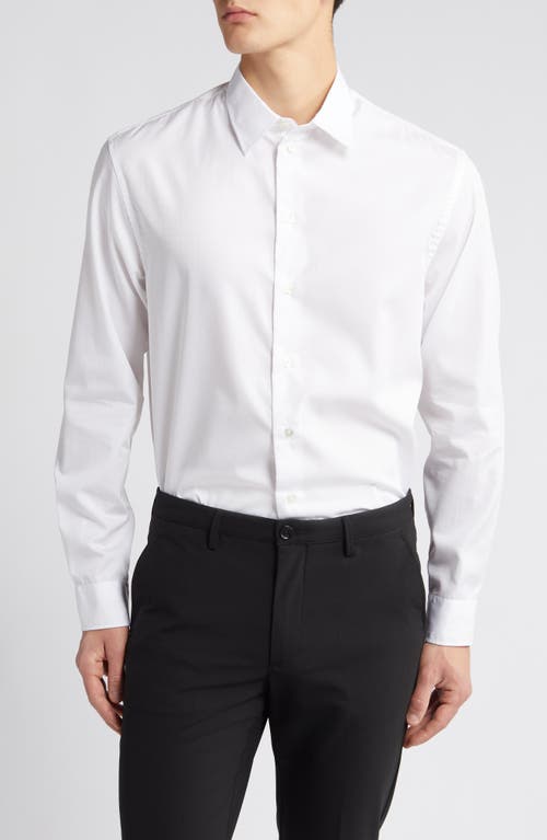 Emporio Armani Tonal Check Button-Up Shirt White at Nordstrom,