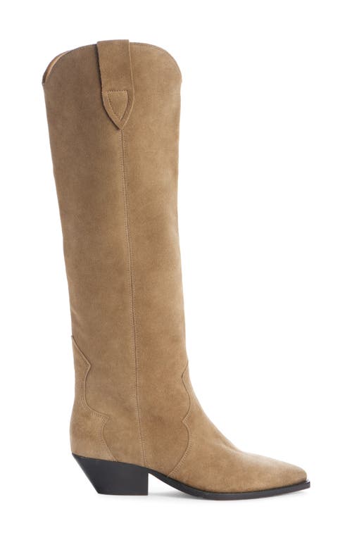 Shop Isabel Marant Denvee Tall Western Boot In Taupe