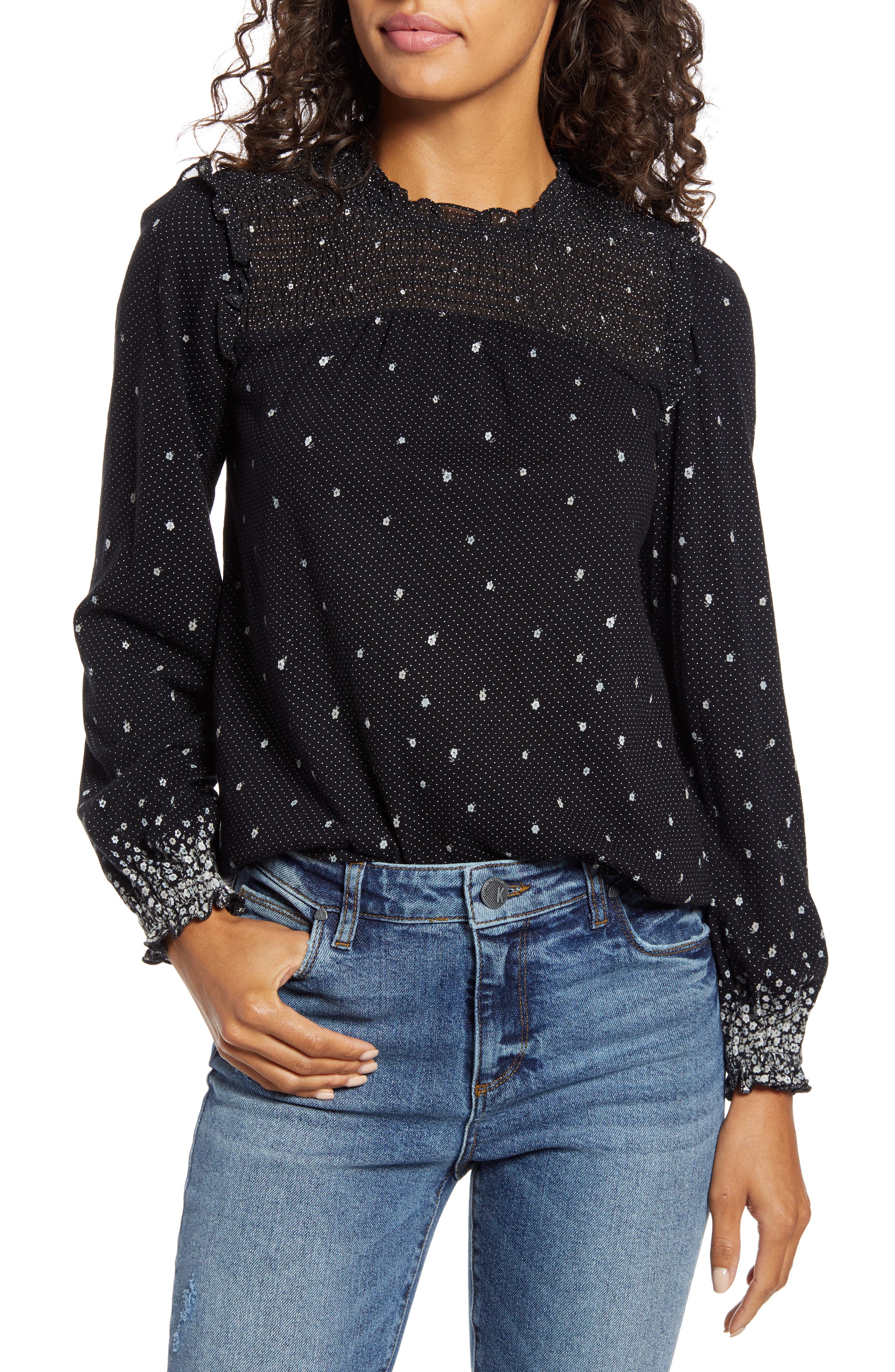 smocked peasant tops