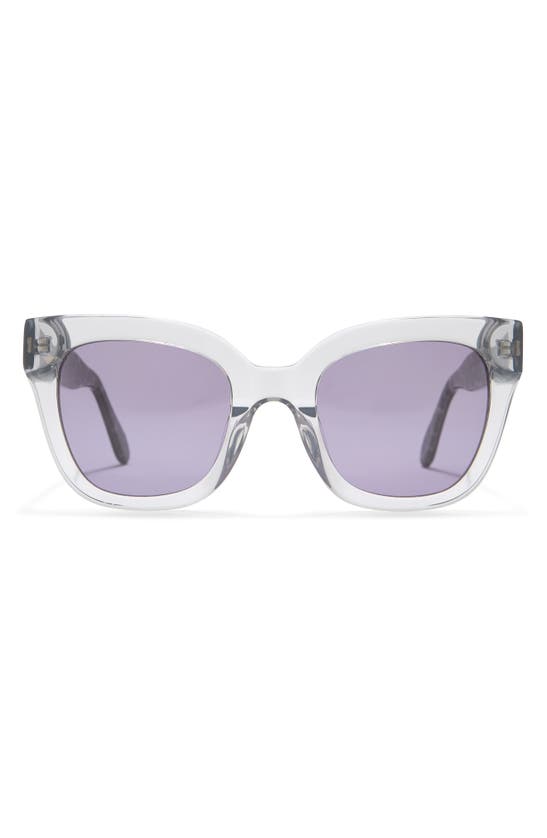 Bcbgmaxazria 50mm Chunky Square Exposed Quilt Sunglasses In Crystal Light Grey
