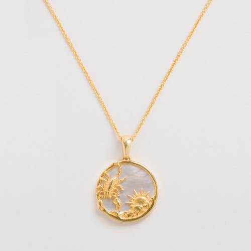 Freya Rose Zodiac Necklace In Scorpio