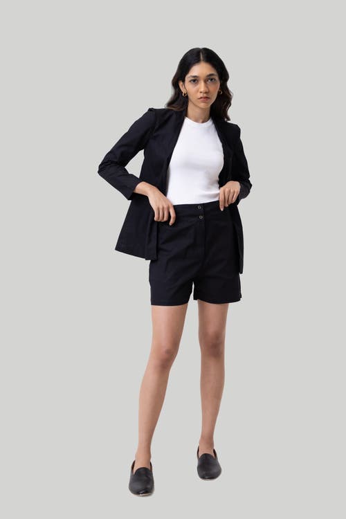 Reistor Drawstring Shorts In Black
