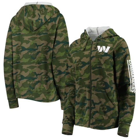 Women's New Era Camo Philadelphia Eagles Raglan Full-Zip Hoodie