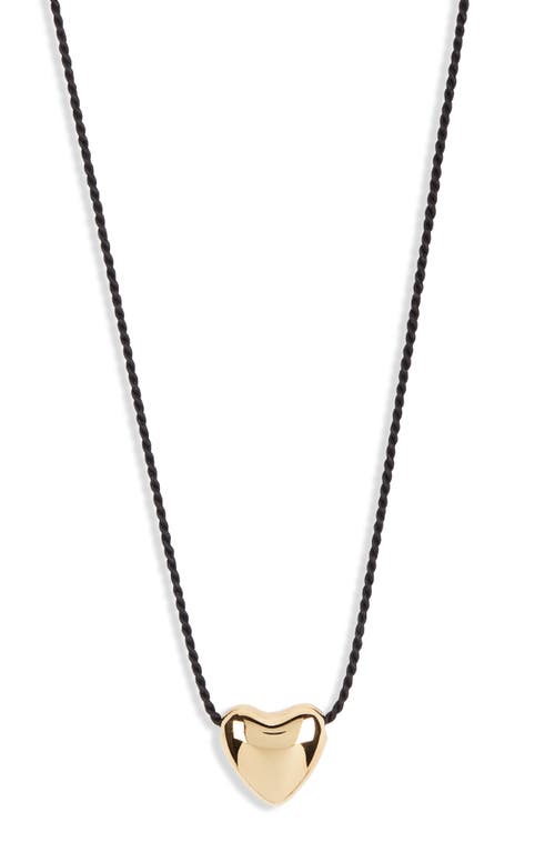 Annika Inez Mini Heart Pendant Necklace in Gold at Nordstrom