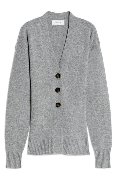 Shop Sportmax Wool & Cashmere Cardigan In Medium Grey