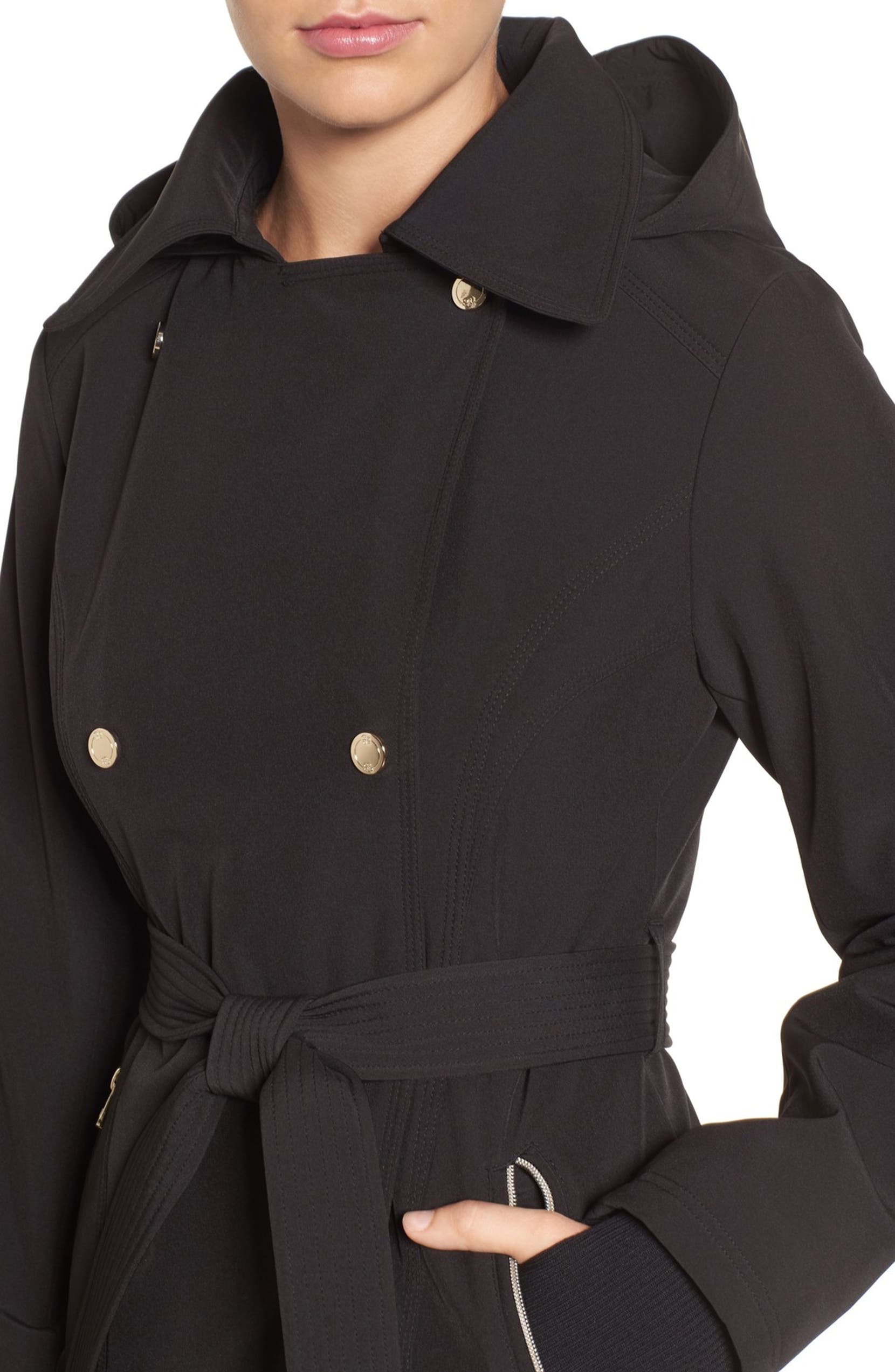 Jessica Simpson Double Breasted Soft Shell Trench Coat Nordstrom