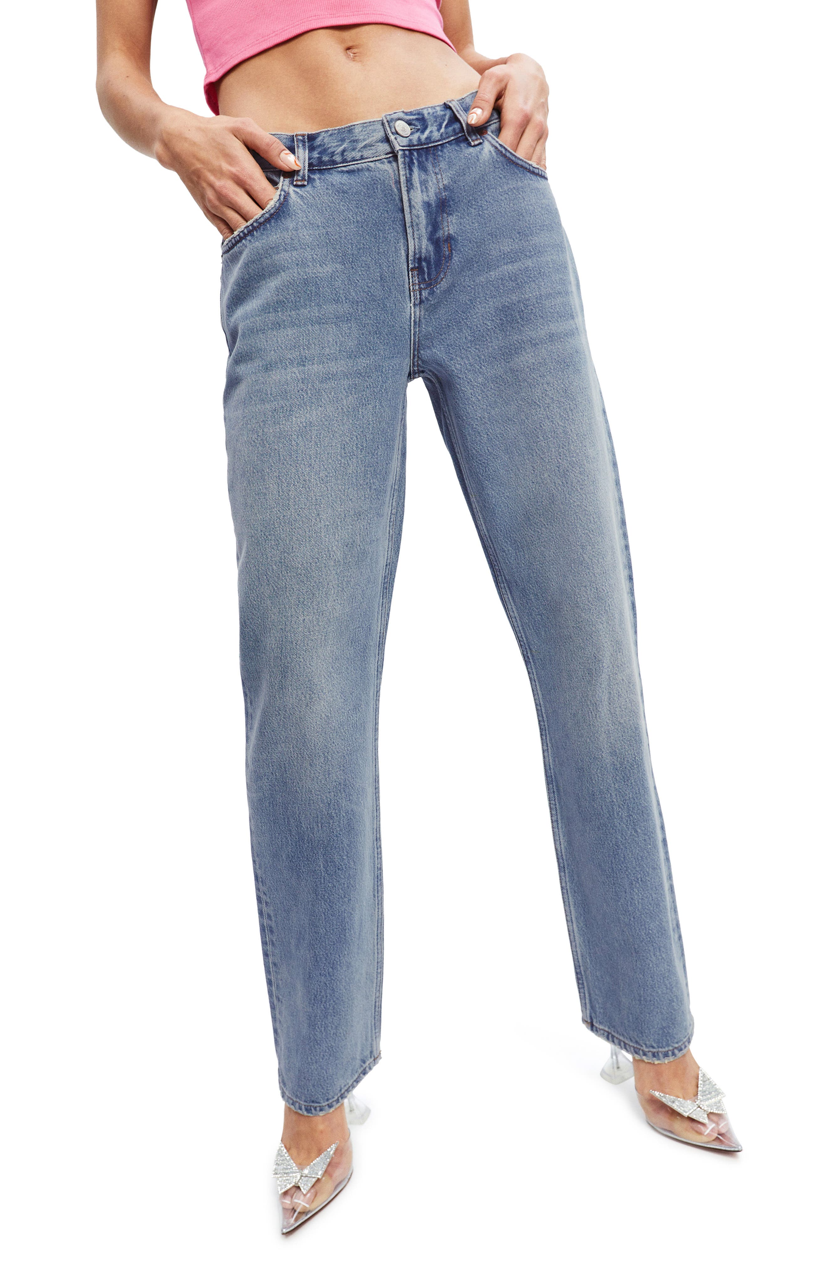 Reformation Addison Low Rise Relaxed Straight Leg Jeans in Sloane at Nordstrom, Size 24