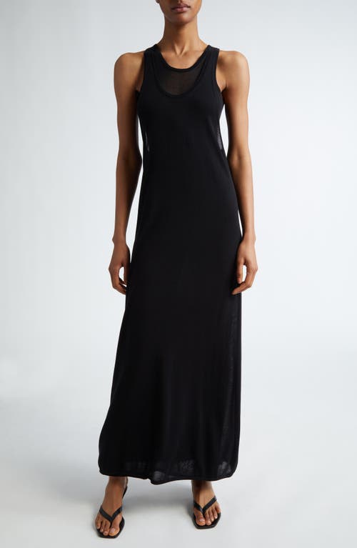 Shop Totême Toteme Layered Maxi Tank Dress In Black