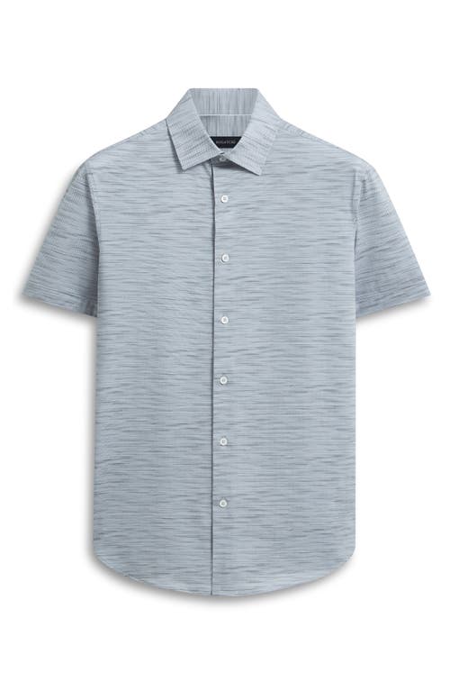 Bugatchi Miles Ooohcotton Space Dye Print Short Sleeve Button-Up Shirt at Nordstrom,