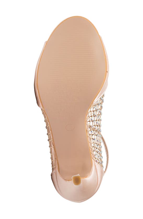 Shop Lady Couture Ariana Mesh Heel Sandal In Champagne