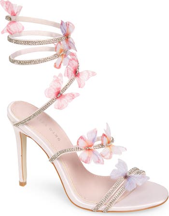 AZALEA WANG Aryana Rhinestone Ankle Wrap Sandal (Women) | Nordstrom