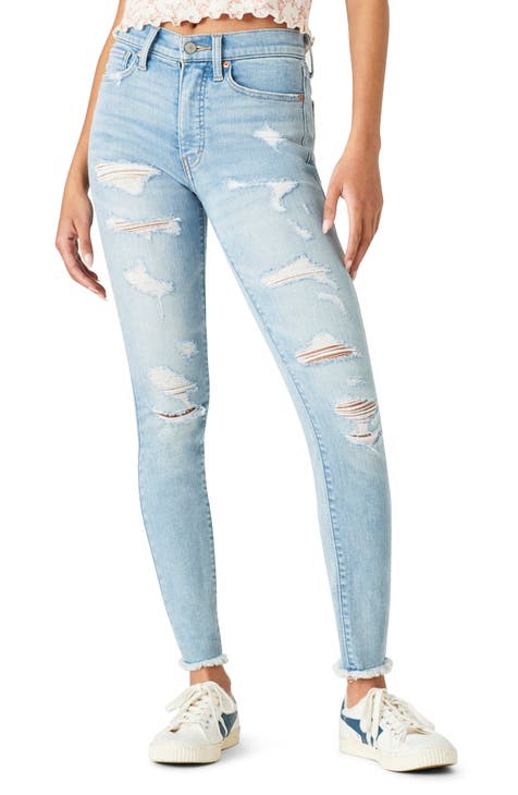 Lucky Brand Ripped Skinny Jeans - Gem
