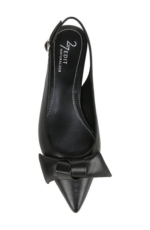 Shop 27 Edit Naturalizer Shine Bow Pointed Toe Flat In Black