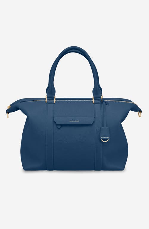 Maison De Sabre Maison De Sabré Large Leather Weekender Bag In Pacific Blue