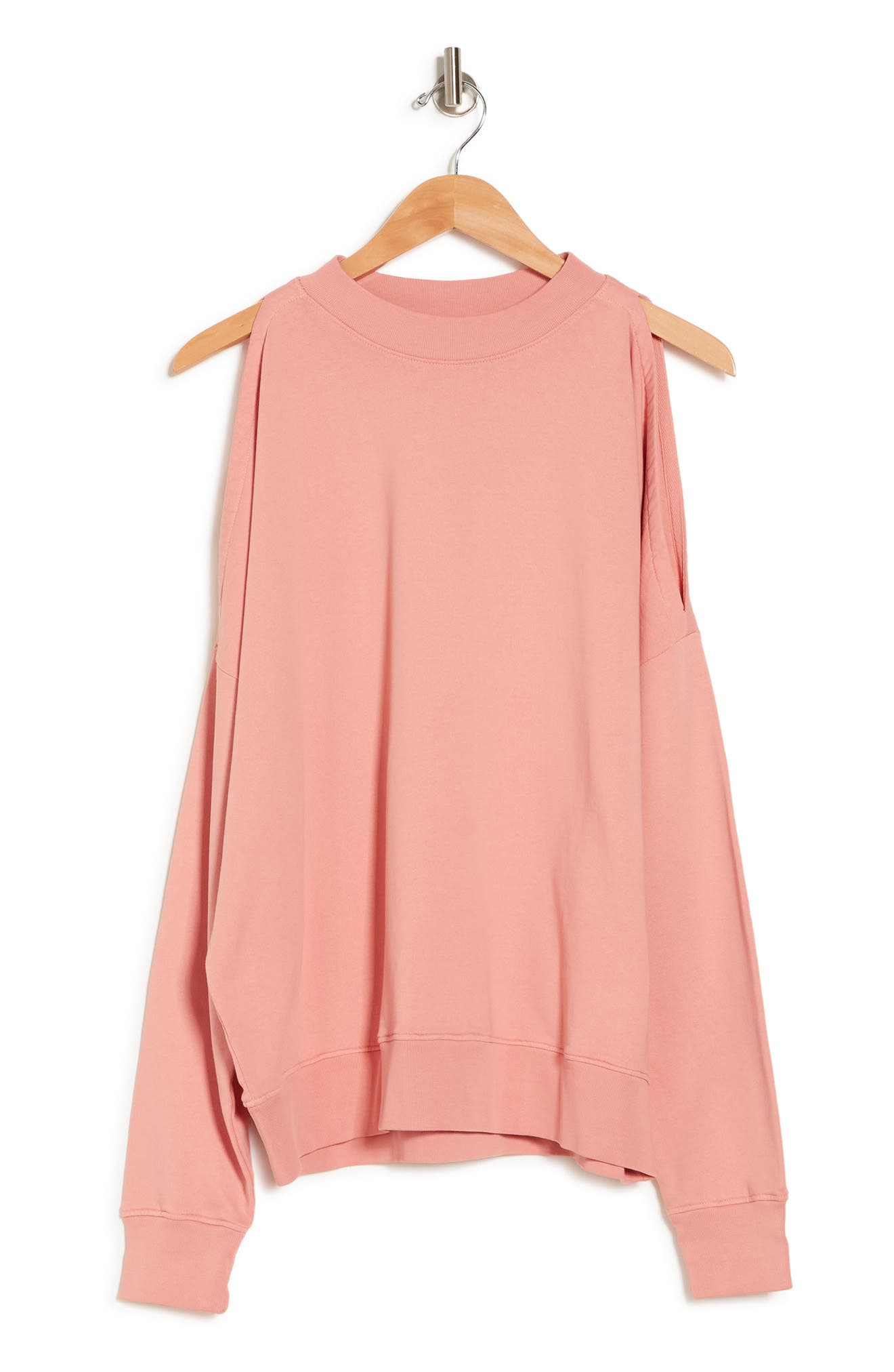 oversized cold shoulder sweater