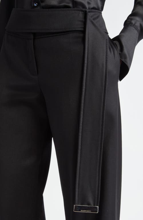 Shop Brandon Maxwell The Ashton Relaxed Fit Belt Detail Pants In Black