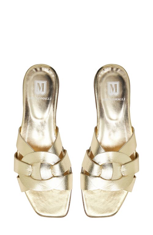 Shop Bruno Magli Alessia Sandal In Gold Metallic