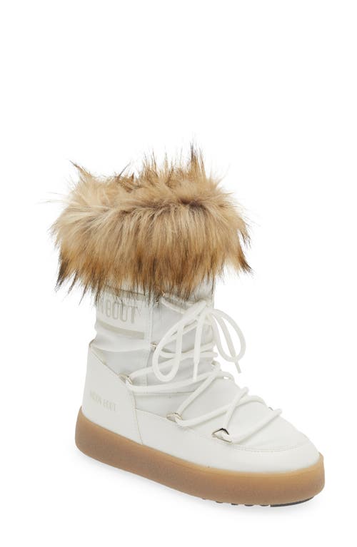 LTrack Monaco Water Resistant Moon Boot White at Nordstrom,
