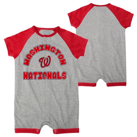 Los Angeles Dodgers Newborn & Infant Extra Base Hit Raglan Full-Snap Romper  - Heather Gray