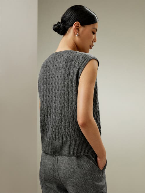 Lilysilk Sleeveless Cashmere Vest In Medium Gray