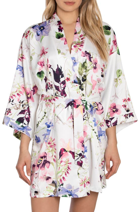 IN BLOOM BY JONQUIL Capes AND I LOVE HER FLORAL SATIN WRAP