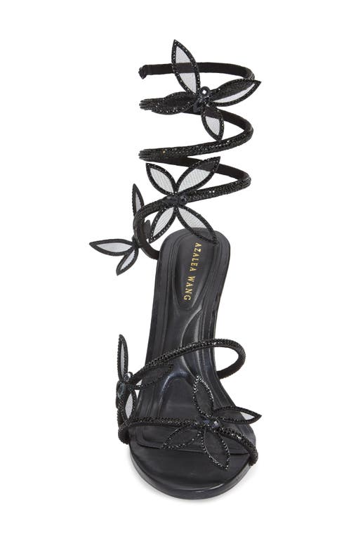 Shop Azalea Wang Dancy Ankle Wrap Sandal In Black