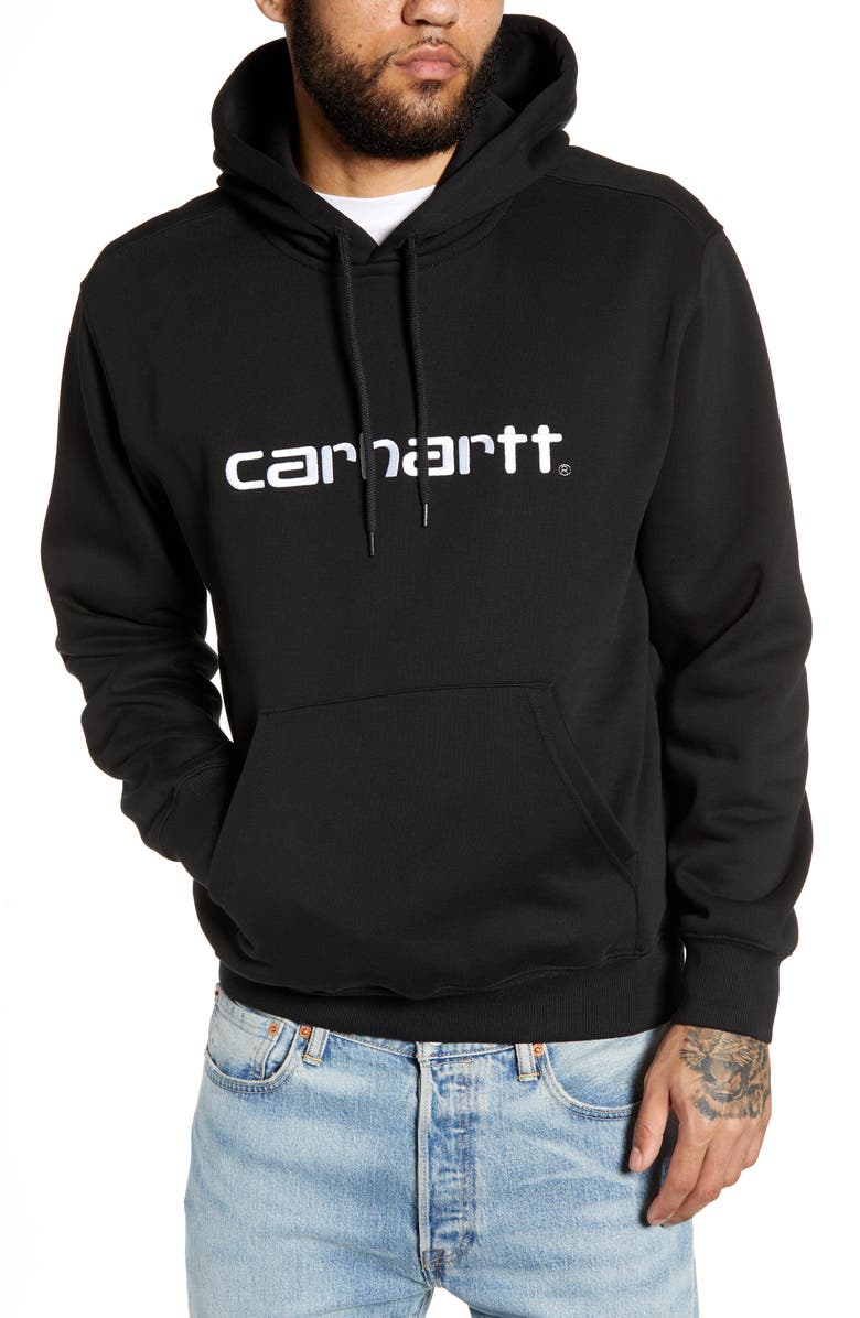 Carhartt Work In Progress Logo Embroidered Hooded Sweatshirt