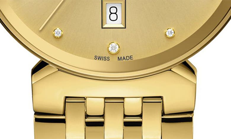 Rado Florence Diamonds Quartz Watch, 38mm In Yellow Gold