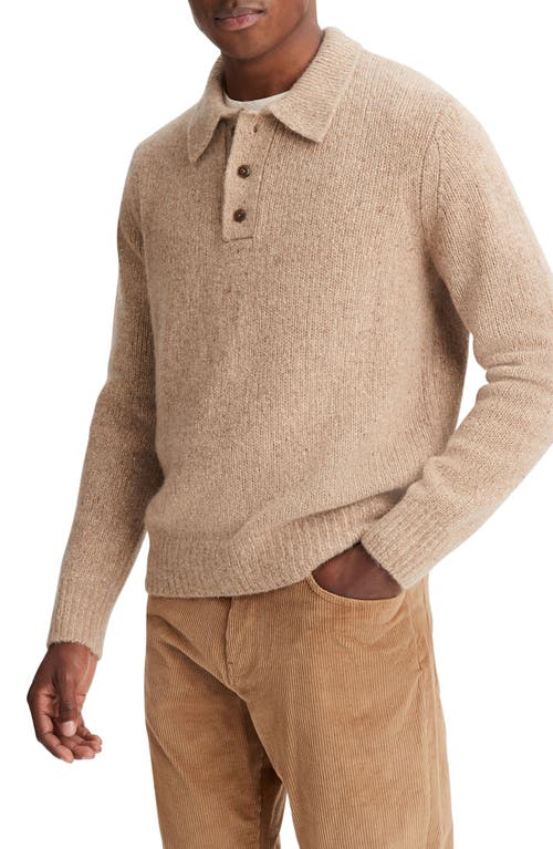 Vince Donegal Tweed Cashmere Polo Sweater at Nordstrom,