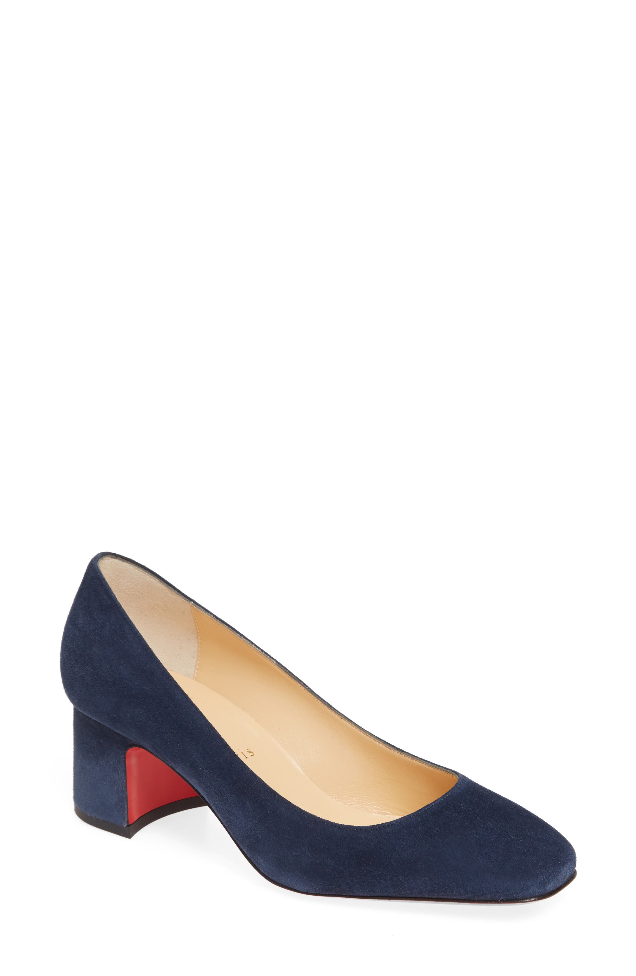 Christian Louboutin Square Toe Pump, Blue
