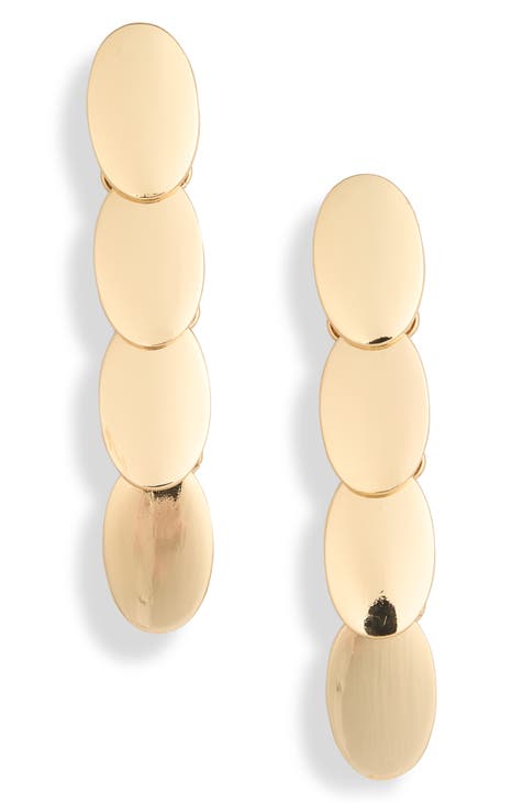 Layered Disc Linear Earrings