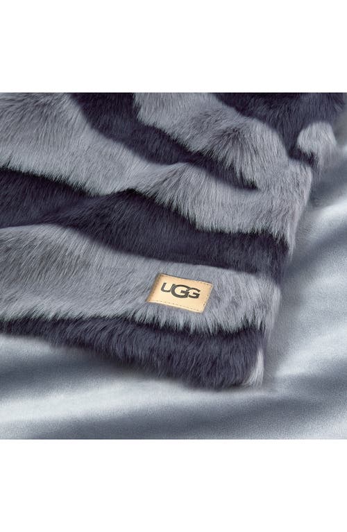 Shop Ugg(r) Shayla Faux Fur Throw Blanket In Space Age/gravel Grey