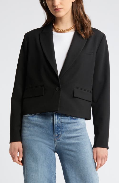 Shop Nordstrom Cropped Blazer In Black