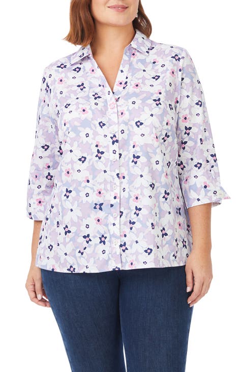 Foxcroft Blouses Plus Size