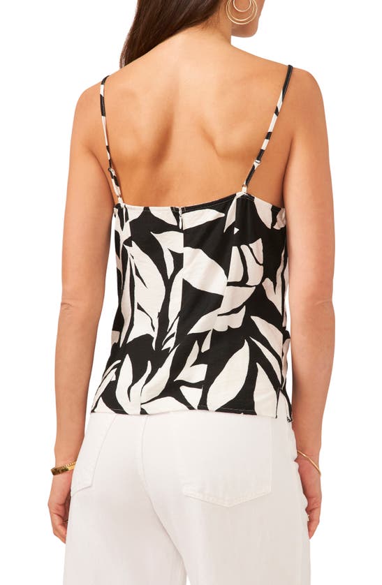 Shop Vince Camuto Floral Print Camisole In Rich Black