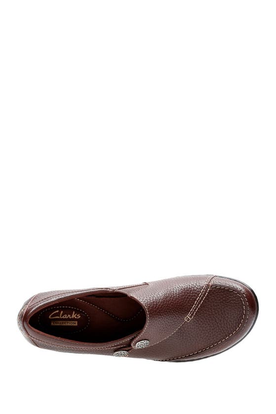 Clarks Ashland Lane Q Leather Slip-on Loafer In Redwood