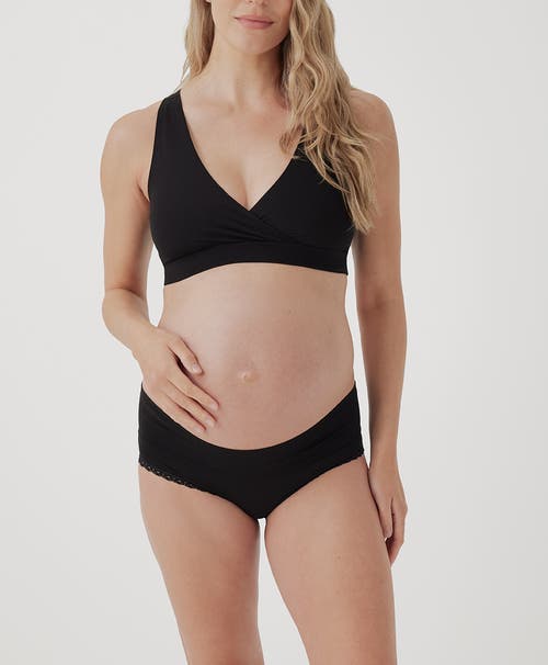 Shop Pact Organic Maternity Nursing Bralette In Black