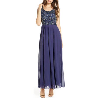 Pisarro Nights Embellished Fit & Flare Evening Dress