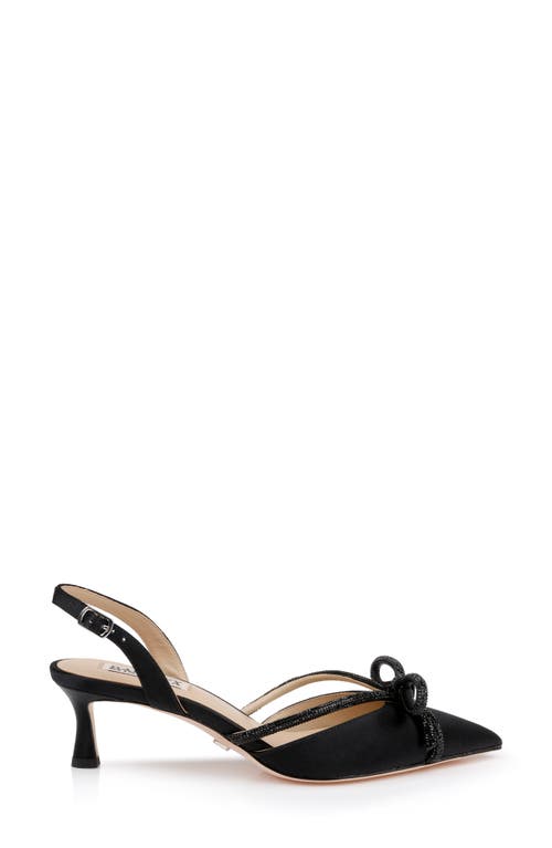 BADGLEY MISCHKA BADGLEY MISCHKA COLLECTION ANGELINA SLINGBACK POINTED TOE KITTEN HEEL PUMP 