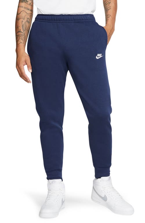 Nike Sportswear Club Pocket Fleece Joggers In Medium Navy/white